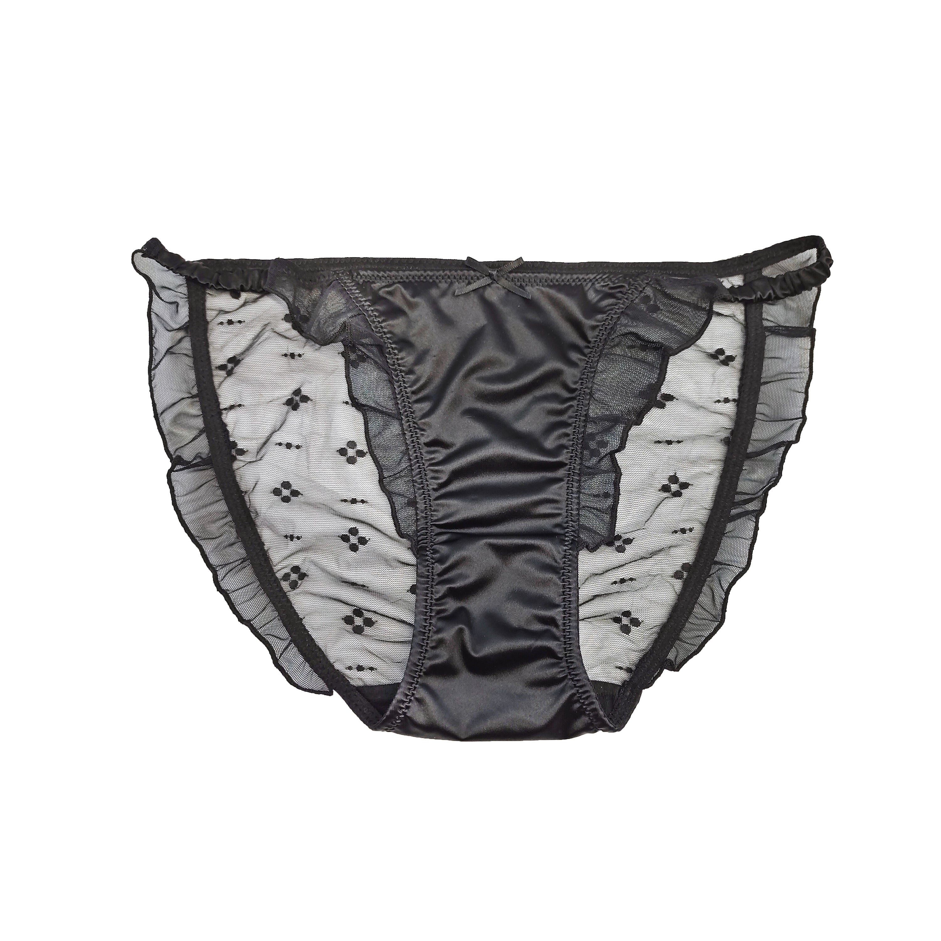 New Women Underwear Back Transparent Comfortable Fashion Briefs Embroidered